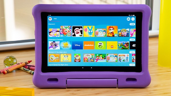 A Tablet Showing Various Images For Preschooled Kids.