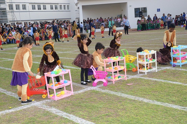 Kids Participating In A Toys Relevant Activity In Kindergarden Sports Day.