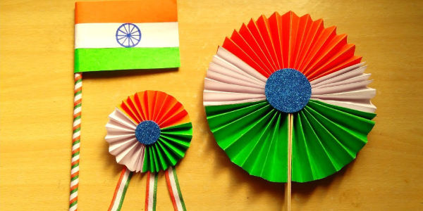 A Craft Making With Sharpener Trashes - Resemblance Of Tricolors.