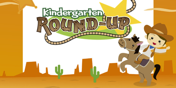 A Banner Representing Kinder Round Up Concept.