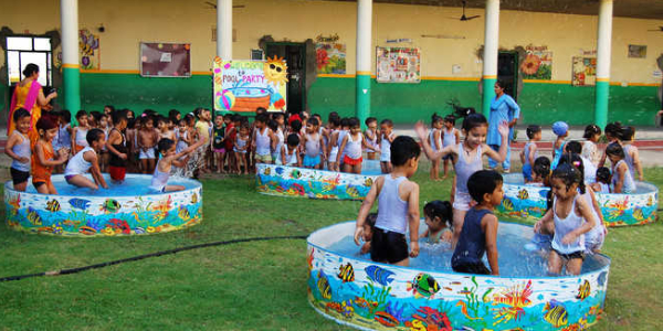 Pool Party In Kindergarden