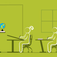 A Picture Representing The Sitting Pose Of Kids Near The Table In The Classroom Which Denoting Classroom Ergonomics.