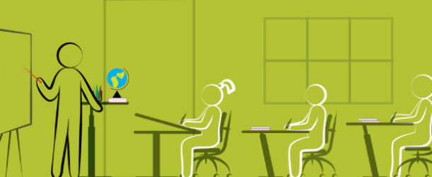 A Picture Representing The Sitting Pose Of Kids Near The Table In The Classroom Which Denoting Classroom Ergonomics.