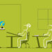 A Picture Representing The Sitting Pose Of Kids Near The Table In The Classroom Which Denoting Classroom Ergonomics.