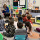 A teacher teaching childrens' in Kindergarten